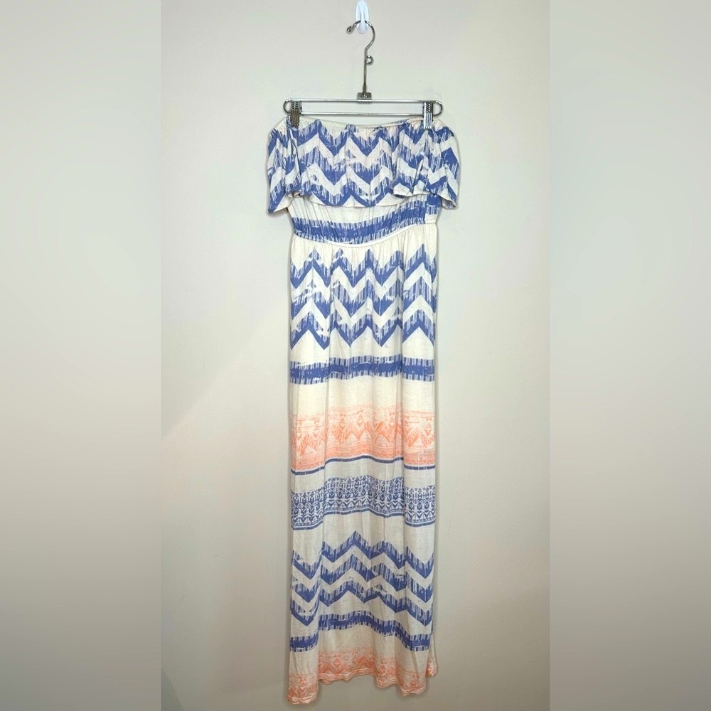 Under Skies Boho Strapless Maxi Dress Small